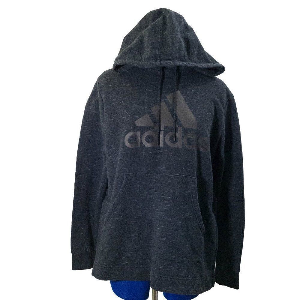 Adidas Black Logo Hoodie - Size Large